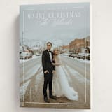 "Marry Christmas" - Holiday Cards in Snowmelt by Keen Peachy - Folded Card