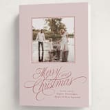 "Glide" - Holiday Cards in Holly Berry by Everett Paper Goods - Folded Card