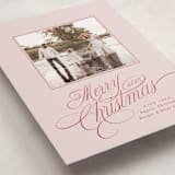 "Glide" - Holiday Cards in Holly Berry by Everett Paper Goods - Detail