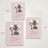 "Glide" - Holiday Cards in Holly Berry by Everett Paper Goods - Formats Available