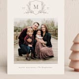 "Monogrammed" - Holiday Cards in Ivory by Meagan Christensen - Front