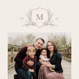 "Monogrammed" - Holiday Cards in Ivory by Meagan Christensen - Detail