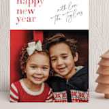 "Bright Holiday spirits" - Holiday Cards in Candy Cane by Kelly Nasuta - Front