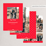"Bright Holiday spirits" - Holiday Cards in Candy Cane by Kelly Nasuta - Back of Card Options