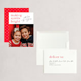 "Bright Holiday spirits" - Holiday Cards in Candy Cane by Kelly Nasuta - Assembled