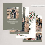"Holly Branches" - Holiday Cards in Snow by Lissabeth Anglin - Back of Card Options