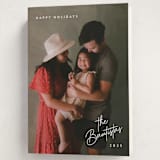 "Sans and Signature" - Holiday Cards in Snow by Hooray Creative - Folded Card