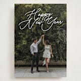 "Merry Monoline" - Holiday Cards in Snowfall by Melanie Kosuge - Front