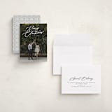 "Merry Monoline" - Holiday Cards in Snowfall by Melanie Kosuge - Assembled