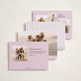 "All Merry Days" - Holiday Cards in Winter Rose by Baumbirdy - Back of Card Options