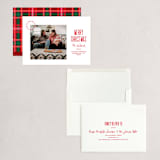 "Modern Move" - Holiday Cards in Cardinal by Owl and Toad - Assembled
