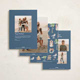 "Beach Holidays" - Holiday Cards in Sea Salt by Sarah Knight - Back of Card Options