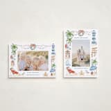 "Beach Holidays" - Holiday Cards in Sea Salt by Sarah Knight - Photo Orientation Options