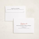 "Lightly Scripted" - Holiday Cards in Holly Berry by Cass Loh - FREE Recipient Addressing