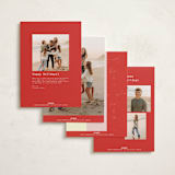 "Fa La La Christmas" - Holiday Cards in Candy Cane by Peony Rose Design - Back of Card Options