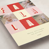 "Fa La La Christmas" - Holiday Cards in Candy Cane by Peony Rose Design - Detail