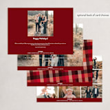 "Flannel" - Holiday Cards in Cranberry by Amy Payne - Back of Card Options