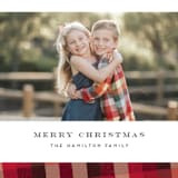 "Flannel" - Holiday Cards in Cranberry by Amy Payne - Detail