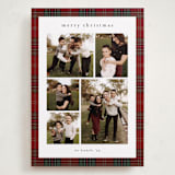 "Plaid collage" - Holiday Cards in Berry by Stacey Meacham - Front