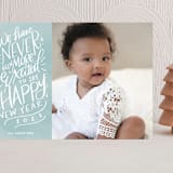 "More Excited" - Holiday Cards in Wintermint by Cindy Reynolds - Front