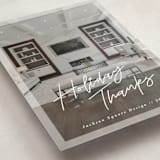 "Holiday Thanks!" - Holiday Cards in Snow by Pine Street Creative - Detail