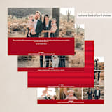 "Faith & Love & Family" - Holiday Cards in Berry by Robert and Stella - Back of Card Options