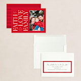 "Faith & Love & Family" - Holiday Cards in Berry by Robert and Stella - Assembled