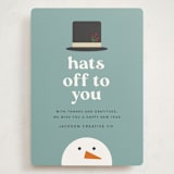 "Hats Off To You" - Holiday Cards in Blue Jay by Louise Kay - Front