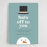 "Hats Off To You" - Holiday Cards in Blue Jay by Louise Kay - Full Design