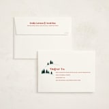 "Happy Hills" - Holiday Cards in Poinsettia by Robert and Stella - FREE Recipient Addressing