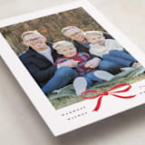 "Crimson Bow" - Holiday Cards in Crimson by Olivia Kanaley Inman - Detail