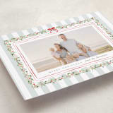 "Coastal Garland" - Holiday Cards in Winter Mint by Everett Paper Goods - Detail