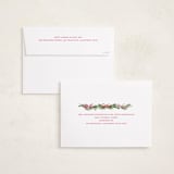 "Boughs of Bows" - Holiday Cards in Candy Cane by Sarah Knight - FREE Recipient Addressing