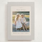 "Gingham Vintage" - Holiday Cards in Ash by Emily Betts - Front