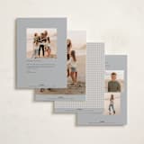"Gingham Vintage" - Holiday Cards in Ash by Emily Betts - Back of Card Options