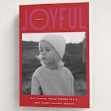 "Fun & Bold Type" - Holiday Cards in Berry by Nazia Hyder - Folded Card