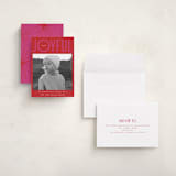 "Fun & Bold Type" - Holiday Cards in Berry by Nazia Hyder - Assembled