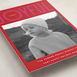 "Fun & Bold Type" - Holiday Cards in Berry by Nazia Hyder - Detail