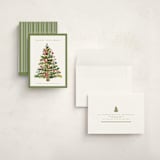 "Watercolor Tree" - Holiday Cards in Sage by Nicole Walsh - Assembled