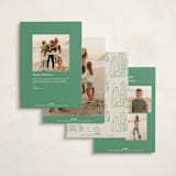 "In the City" - Holiday Cards in Moss by Vera Lim - Back of Card Options