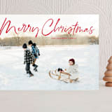 "Marker Script" - Holiday Cards in Holly by Baumbirdy - Front