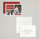 "Vintage Labels" - Holiday Cards in Cranberry by Jill Means - Assembled