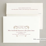 "Vintage Labels" - Holiday Cards in Cranberry by Jill Means - FREE Recipient Addressing