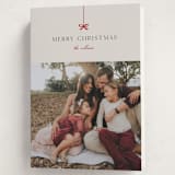 "Bow" - Holiday Cards in Poinsettia by Pixel and Hank - Folded Card