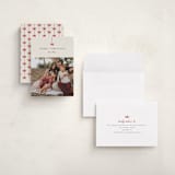 "Bow" - Holiday Cards in Poinsettia by Pixel and Hank - Assembled
