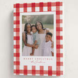 "Merry Gingham" - Holiday Cards in Santa Suit by Brooke Chandler - Folded Card