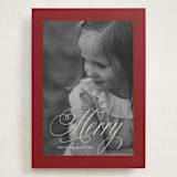 "Boldly Merry" - Holiday Cards in Garnet by Karen Kaul - Front
