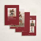 "Boldly Merry" - Holiday Cards in Garnet by Karen Kaul - Back of Card Options
