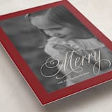 "Boldly Merry" - Holiday Cards in Garnet by Karen Kaul - Detail