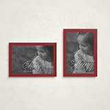 "Boldly Merry" - Holiday Cards in Garnet by Karen Kaul - Photo Orientation Options